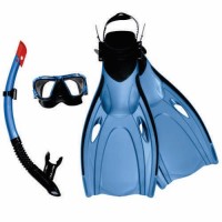 Kit de buceo. Mascara + Snorkel + Aletas M 14+. BlackSea