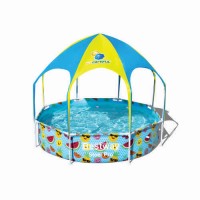 Piscina redonda con est. met. y parasol 1.688Lt. Steel Pro. Bestway