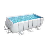 Piscina rect. con est. Met. 8.124Lt. Power Steel. Bestway