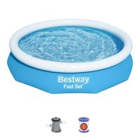 Piscina borde inflable 305x66cm 3.300Lt. con depurador. Bestway