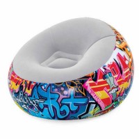 Puff inflable Grafiti 1.12mx1.12mx66cm. Bestway